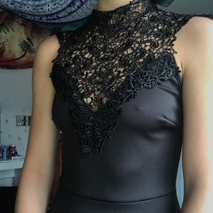 Black lace dress